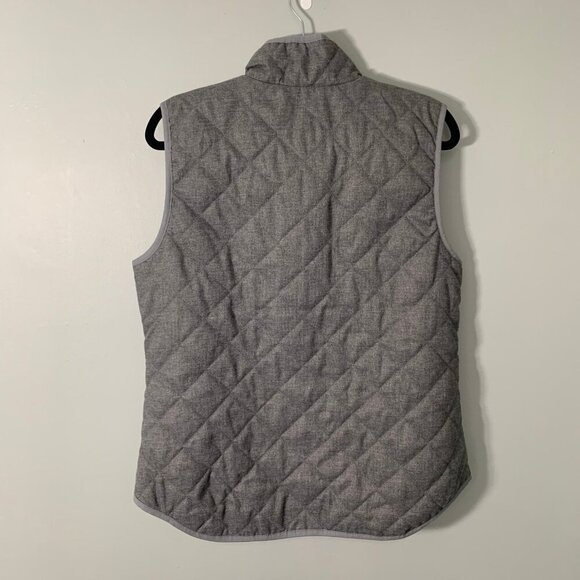 Old Navy thin lightweight gray quilted full zipper fall winter sleeveless vest - Picture 7 of 10